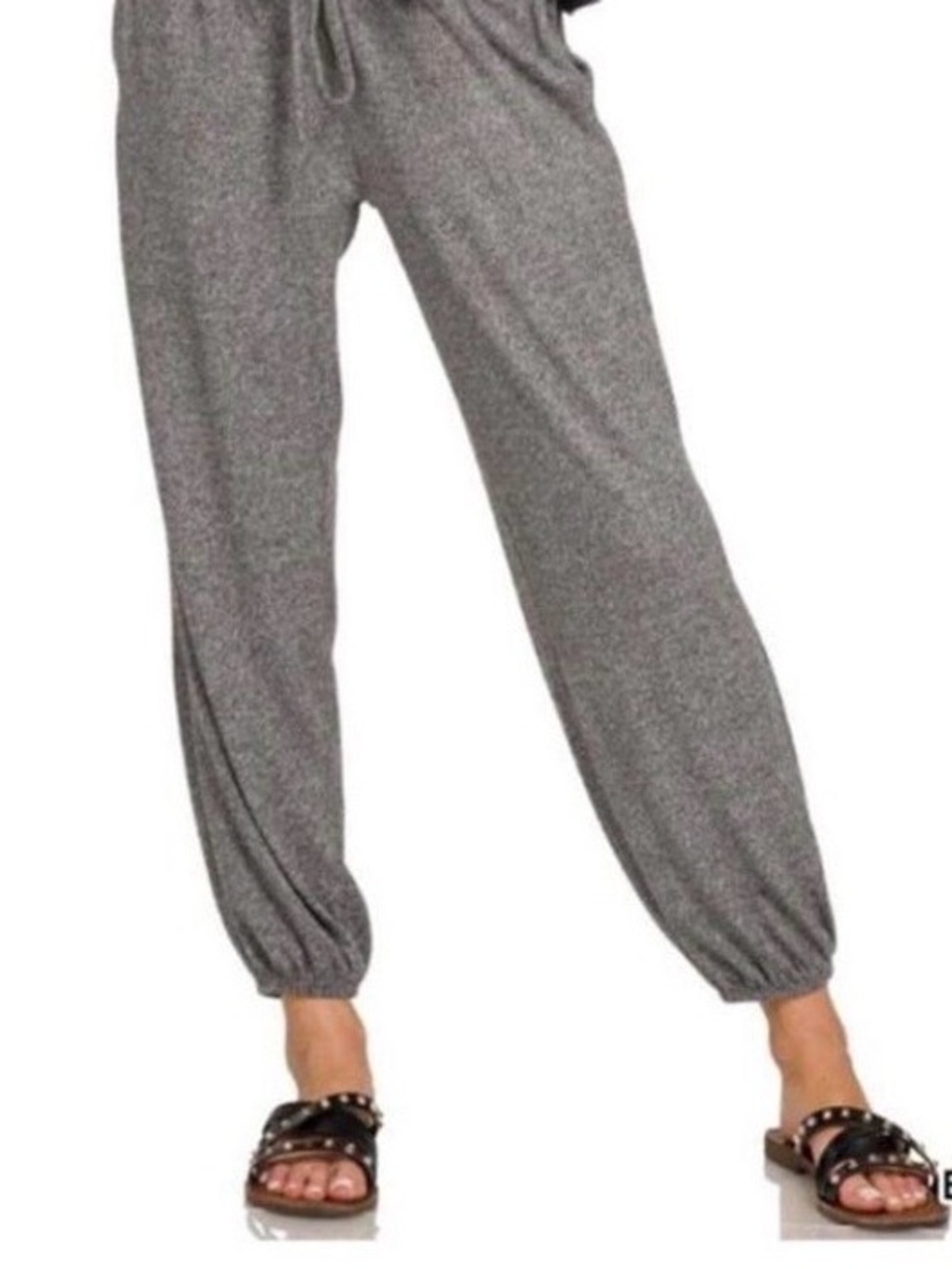 Zenana Soft Melange Hacci Jogger